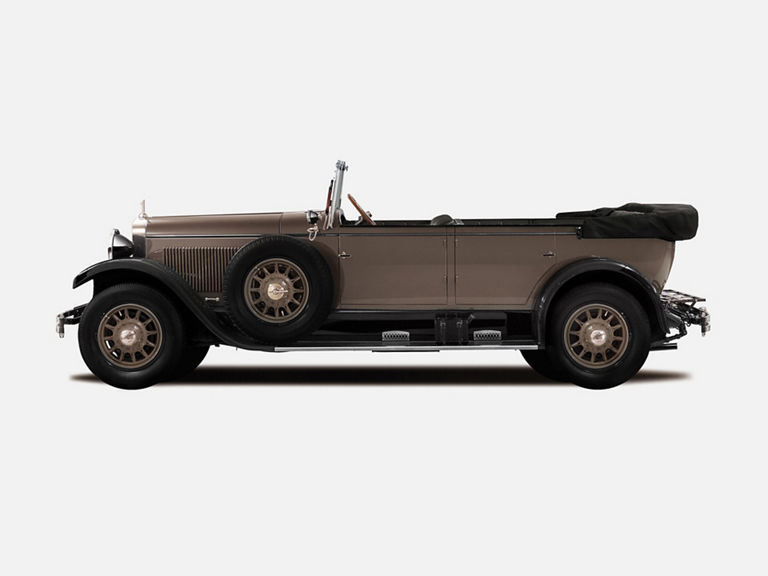 Illustration des Audi Typ R Imperator in Braun auf grauem Hintergrund